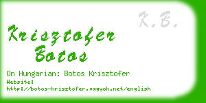 krisztofer botos business card